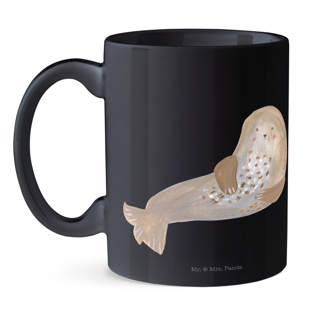 Tasse Robbe lachend Robbe, Robben, Seehund, Strand, Meerestier, Ostsee, Nordsee Becher, Kaffeetasse, Kaffeebecher, Tee, Frühstück, Büro  süße Tiermotive, gute Laune, lustige Sprüche, Tiere