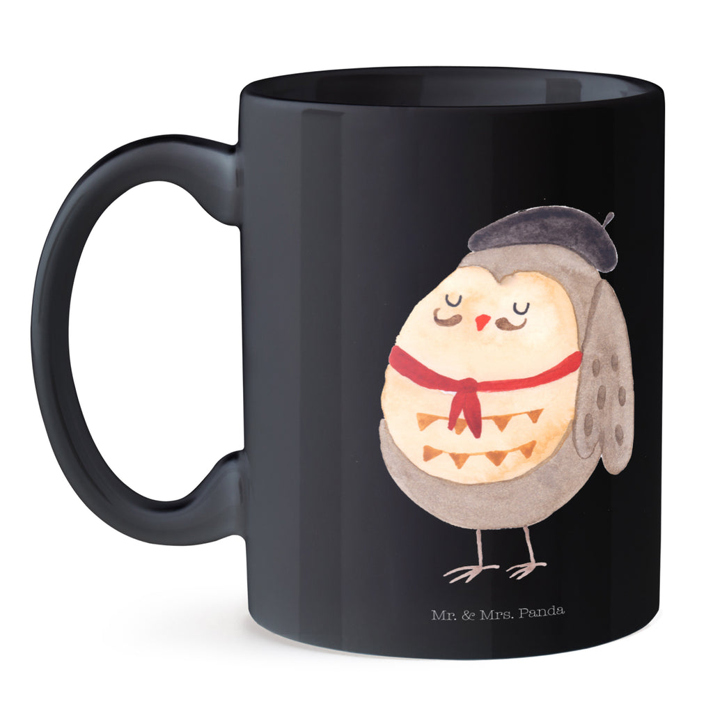 Tasse Eule Französisch Eule, Eulen, Eule Deko, Owl, hibou, La vie est belle, das Leben ist schön, Spruch schön, Spruch Französisch, Frankreich Becher, Kaffeetasse, Kaffeebecher, Tee, Frühstück, Büro  Eule