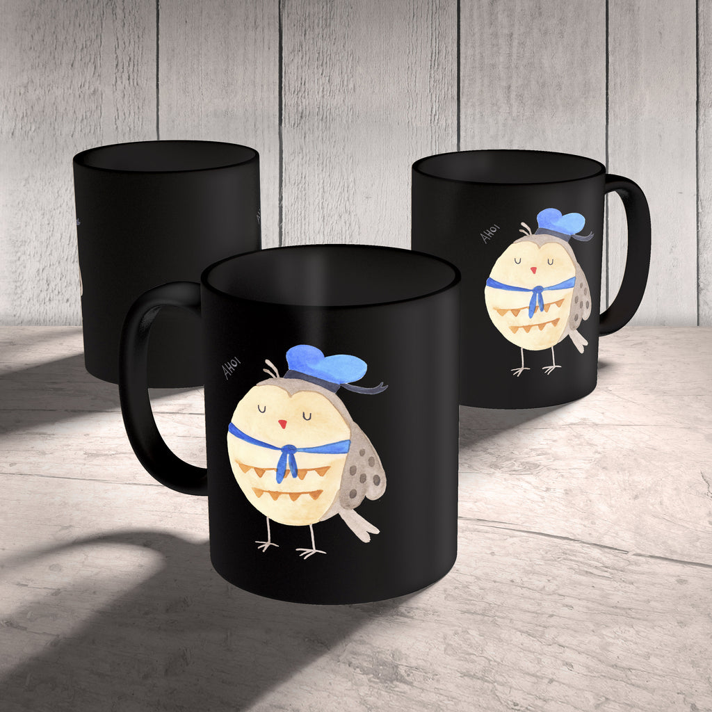 Tasse Eule Matrosen Eule Spruch, Eule Deko, Owl, Wortspiel lustig, Matrose, Freundin, Ehe, Seefahrer, Heimathafen, Hochzeitstag Geschenk   Becher, Kaffeetasse, Kaffeebecher, Tee, Frühstück, Büro  Eule