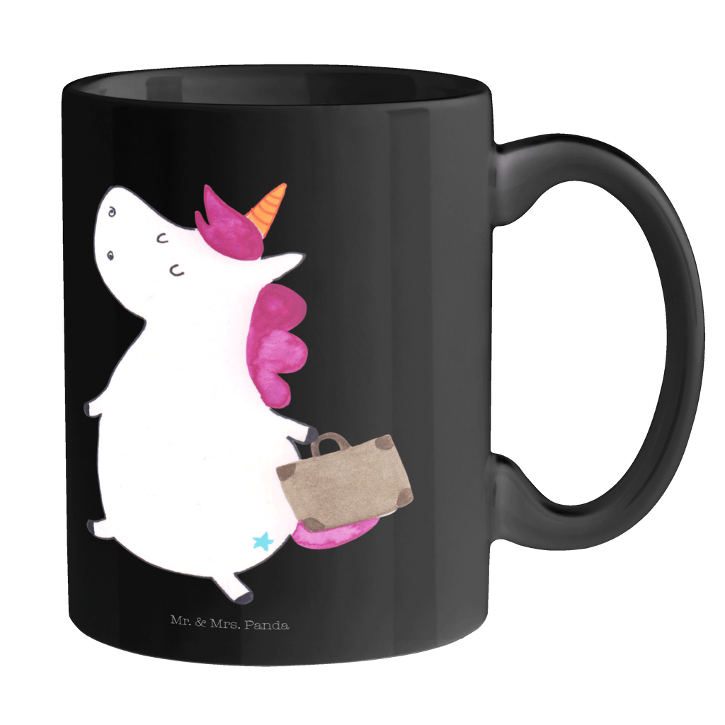 Tasse Einhorn Koffer Einhorn, unicorn, Einhörner, Koffer, Verreisen, Reise, Gepäck, Abenteuer, Erwachsen, Kind, albern, Spaß, lustig, witzig,  Becher, Kaffeetasse, Kaffeebecher, Tee, Frühstück, Büro  Einhorn, Einhörner, Einhorn Deko, Pegasus, Unicorn