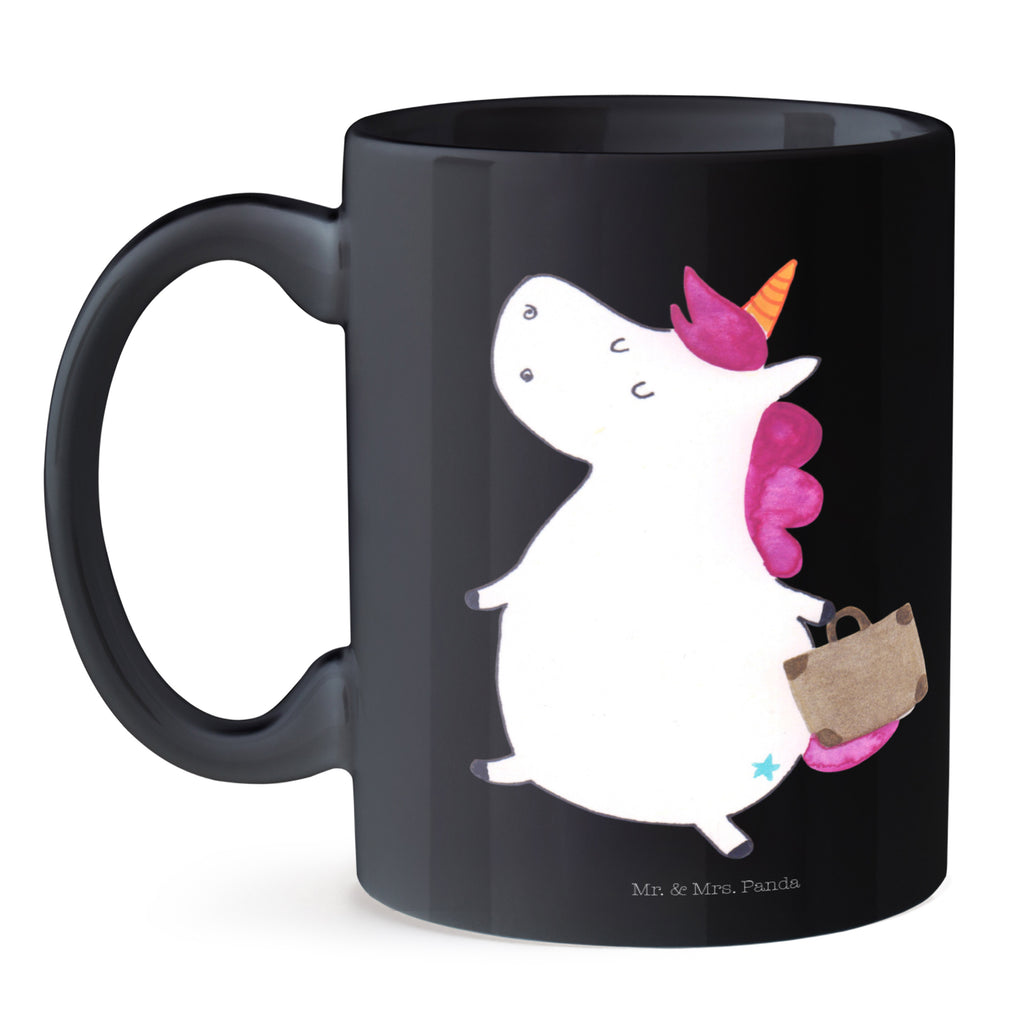 Tasse Einhorn Koffer Einhorn, unicorn, Einhörner, Koffer, Verreisen, Reise, Gepäck, Abenteuer, Erwachsen, Kind, albern, Spaß, lustig, witzig,  Becher, Kaffeetasse, Kaffeebecher, Tee, Frühstück, Büro  Einhorn, Einhörner, Einhorn Deko, Pegasus, Unicorn