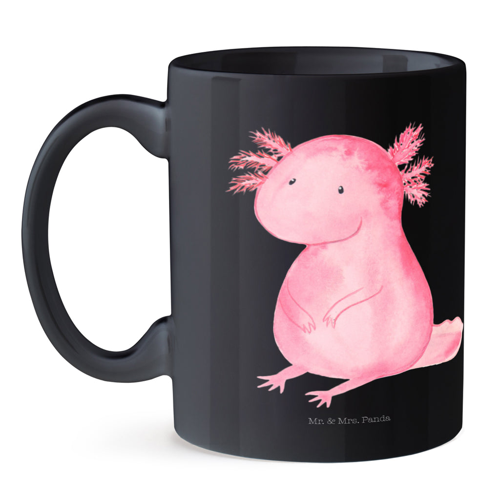 Tasse Axolotl Axolotl, Axolot, vergnügt, fröhlich, zufrieden, Lebensstil, Weisheit, Lebensweisheit, Liebe, Freundin Becher, Kaffeetasse, Kaffeebecher, Tee, Frühstück, Büro  Axolotl, Molch