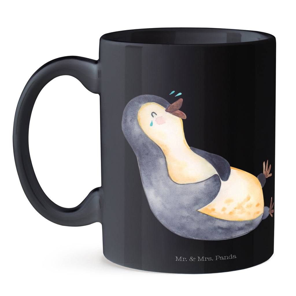 Tasse Pinguin lachend Pinguin, Pinguine, lustiger Spruch, Optimismus, Fröhlich, Lachen, Humor, Fröhlichkeit Becher, Kaffeetasse, Kaffeebecher, Tee, Frühstück, Büro  Pinguin