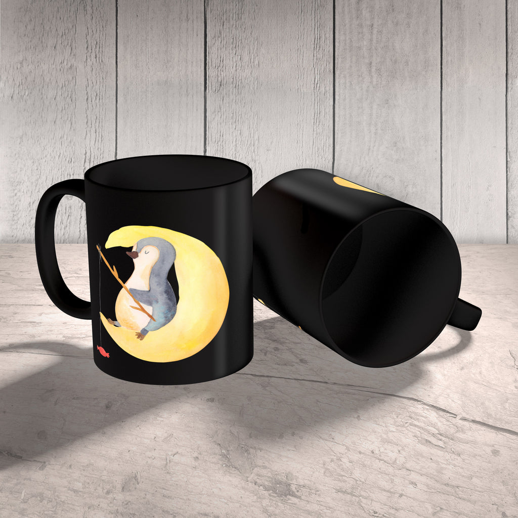 Tasse Pinguin Mond Pinguin, Pinguine, Spruch, schlafen, Nachtruhe, Einschlafen, Schlafzimmer, Schlafstörungen, Gästezimmer,	 Becher, Kaffeetasse, Kaffeebecher, Tee, Frühstück, Büro  Pinguin