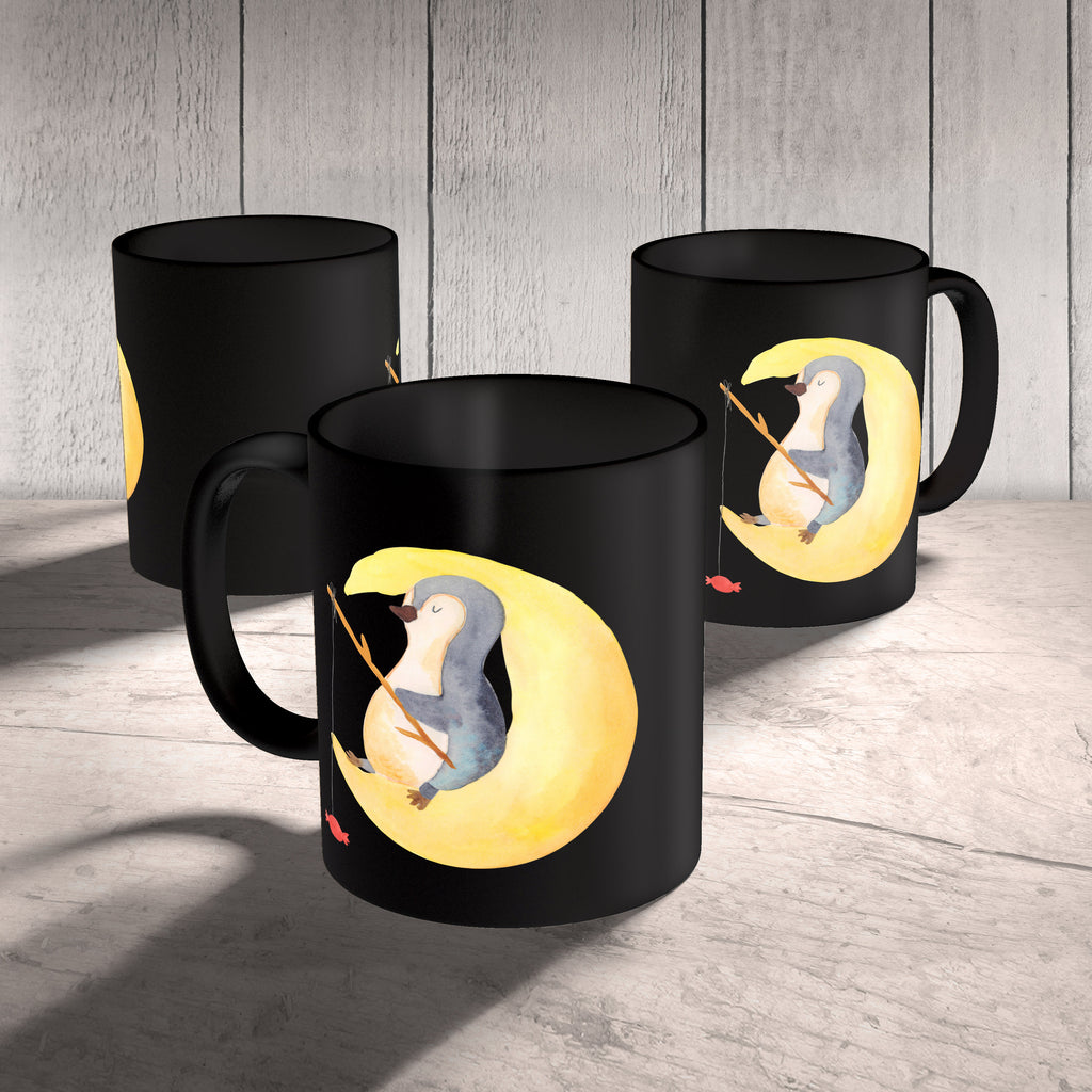 Tasse Pinguin Mond Pinguin, Pinguine, Spruch, schlafen, Nachtruhe, Einschlafen, Schlafzimmer, Schlafstörungen, Gästezimmer,	 Becher, Kaffeetasse, Kaffeebecher, Tee, Frühstück, Büro  Pinguin