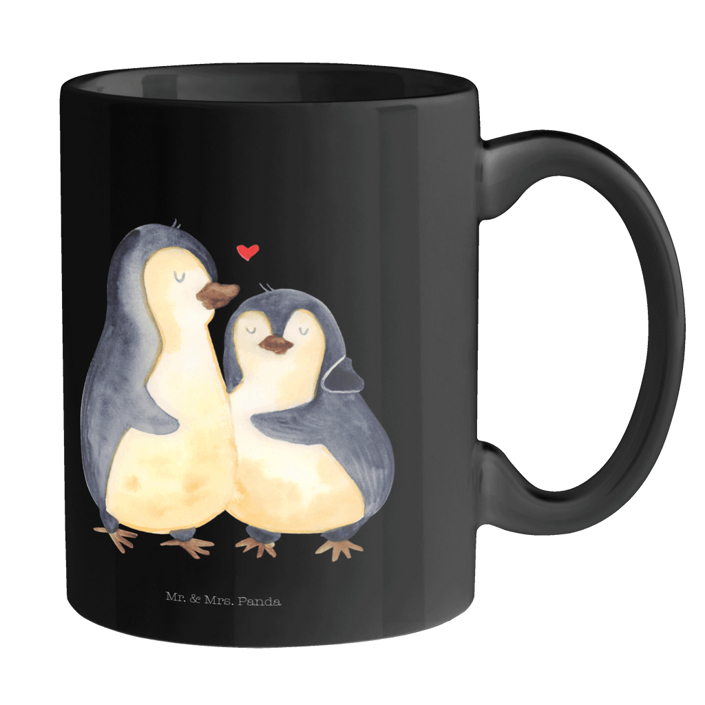Tasse Pinguin umarmend Pinguin, Liebe, Liebespaar, Liebesbeweis, Liebesgeschenk, Verlobung, Jahrestag, Hochzeitstag, Hochzeit, Hochzeitsgeschenk Becher, Kaffeetasse, Kaffeebecher, Tee, Frühstück, Büro  Pinguin