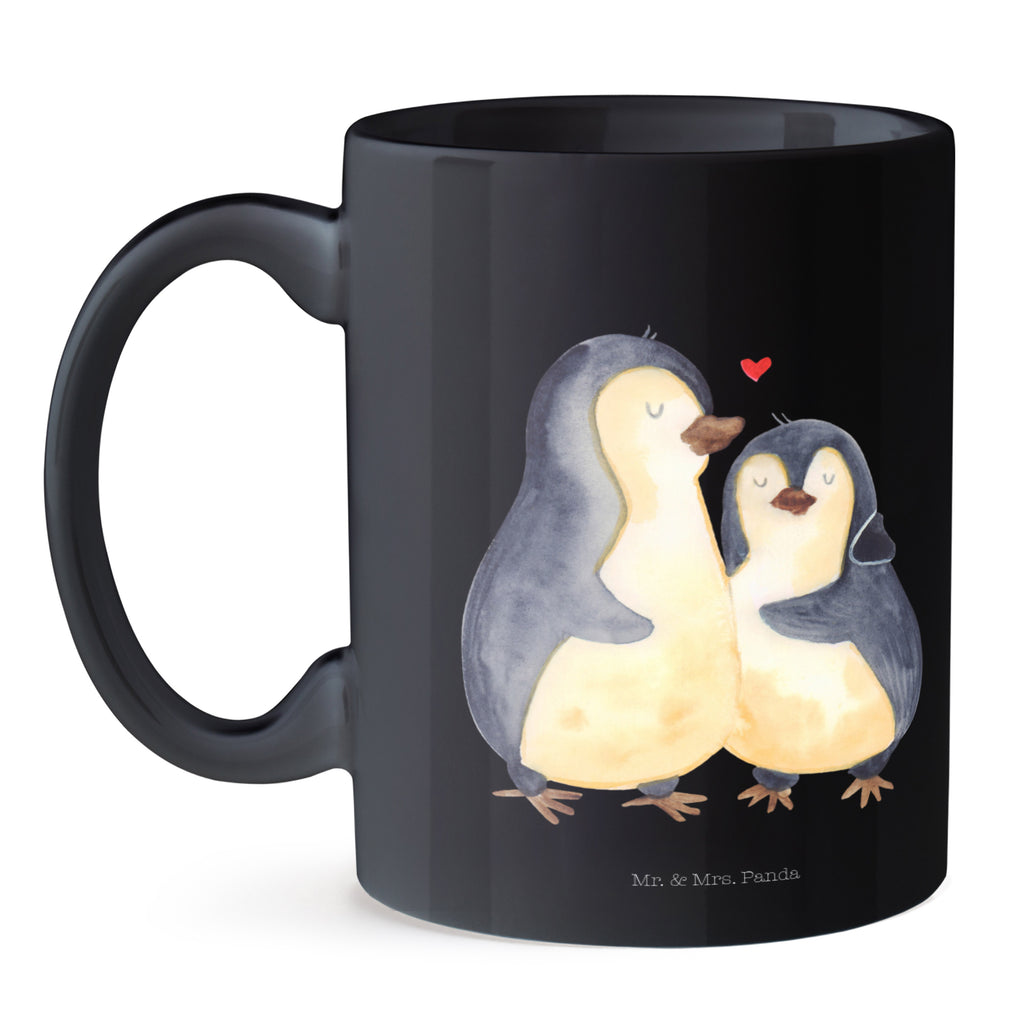 Tasse Pinguin umarmend Pinguin, Liebe, Liebespaar, Liebesbeweis, Liebesgeschenk, Verlobung, Jahrestag, Hochzeitstag, Hochzeit, Hochzeitsgeschenk Becher, Kaffeetasse, Kaffeebecher, Tee, Frühstück, Büro  Pinguin