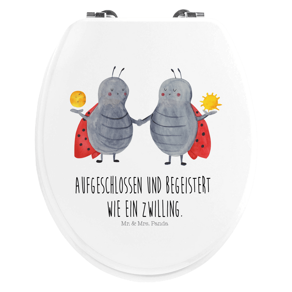 Motiv WC Sitz Sternzeichen Zwilling Klobrille, Klodeckel, Toilettendeckel, WC-Sitz, Toilette, Tierkreiszeichen, Sternzeichen, Horoskop, Astrologie, Aszendent, Zwillinge, Zwilling Geschenk, Zwilling Sternzeichen, Geburtstag Mai, Geschenk Mai, Geschenk Juni, Marienkäfer, Glückskäfer, Zwillingsbruder, Zwillingsschwester