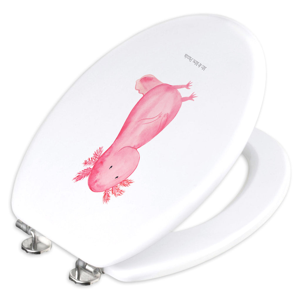 Motiv WC Sitz Axolotl Klobrille, Klodeckel, Toilettendeckel, WC-Sitz, Toilette, Axolotl, Molch, Axolot, vergnügt, fröhlich, zufrieden, Lebensstil, Weisheit, Lebensweisheit, Liebe, Freundin