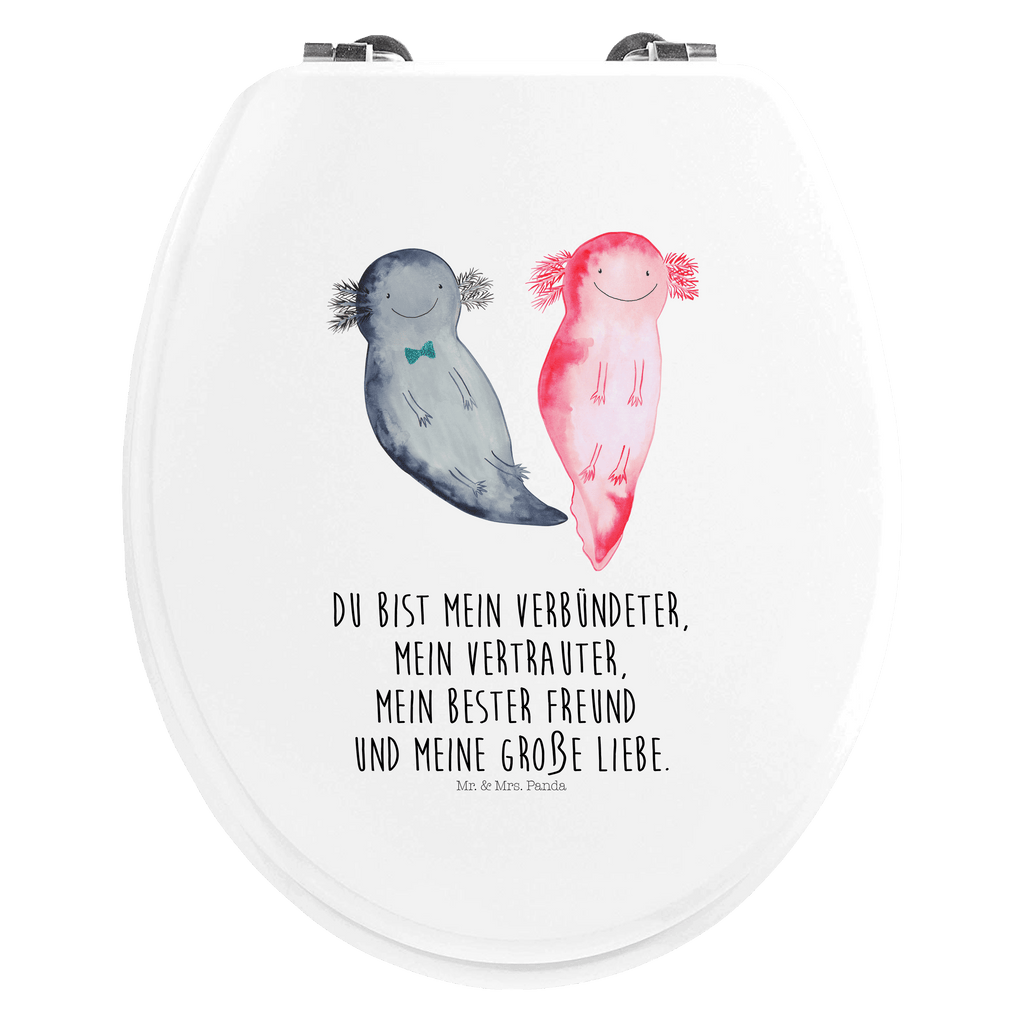 Motiv WC Sitz Axolotl Axel+Lotte Klobrille, Klodeckel, Toilettendeckel, WC-Sitz, Toilette, Axolotl, Molch, Axolot, Schwanzlurch, Lurch, Lurche, Liebe, große Liebe, Liebesbeweis, Freund, Verlobter, Ehemann, Jahrestag, Valentinstag