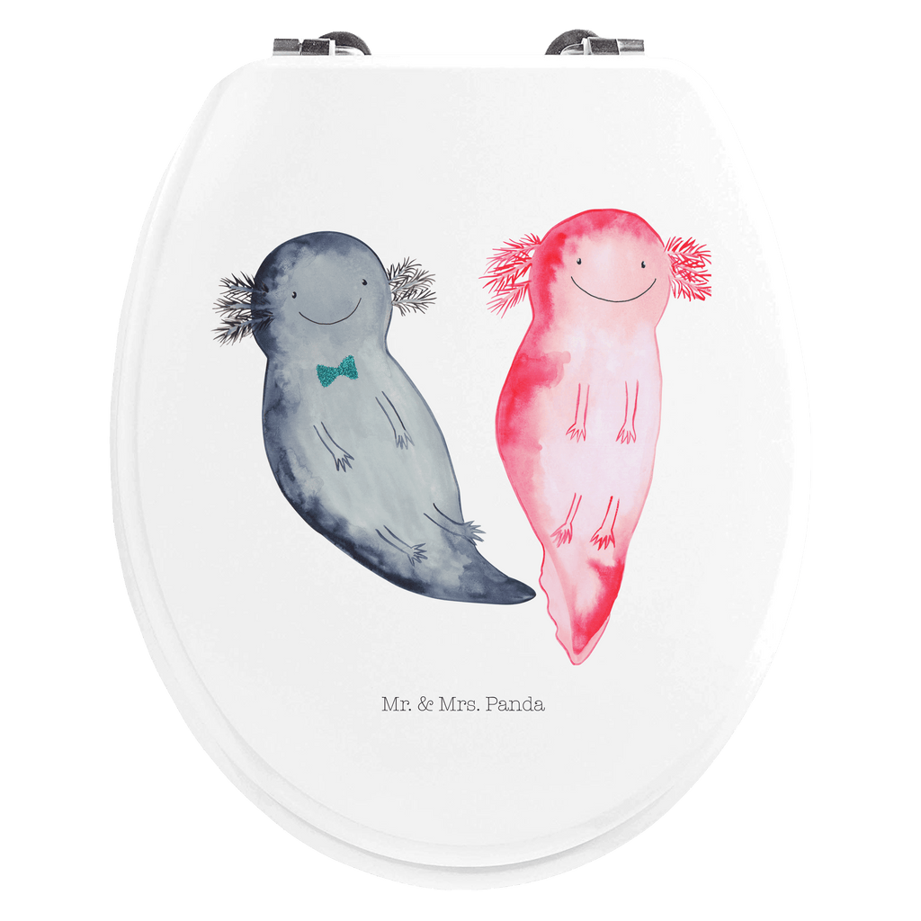 Motiv WC Sitz Axolotl Axel+Lotte Klobrille, Klodeckel, Toilettendeckel, WC-Sitz, Toilette, Axolotl, Molch, Axolot, Schwanzlurch, Lurch, Lurche, Liebe, große Liebe, Liebesbeweis, Freund, Verlobter, Ehemann, Jahrestag, Valentinstag