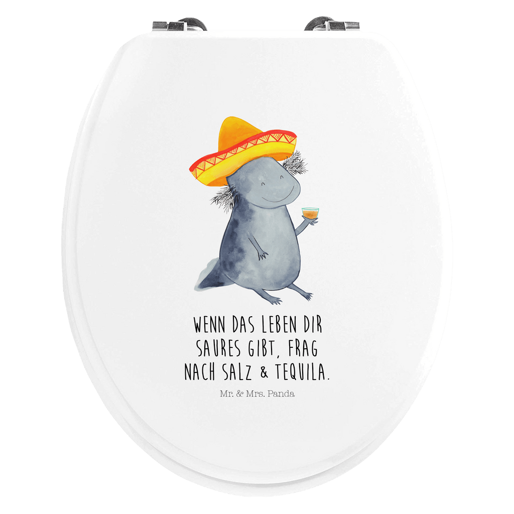 Motiv WC Sitz Axolotl Tequila Klobrille, Klodeckel, Toilettendeckel, WC-Sitz, Toilette, Axolotl, Molch, Mexico, Mexiko, Sombrero, Zitrone, Tequila, Motivation, Spruch, Schwanzlurch, Lurch, Lurche, Axolot, Feuerdrache, Feuersalamander