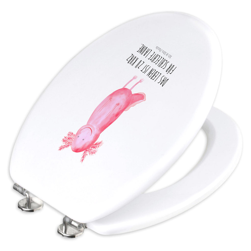 Motiv WC Sitz Axolotl glücklich Klobrille, Klodeckel, Toilettendeckel, WC-Sitz, Toilette, Axolotl, Molch, Axolot, Schwanzlurch, Lurch, Lurche, Motivation, gute Laune