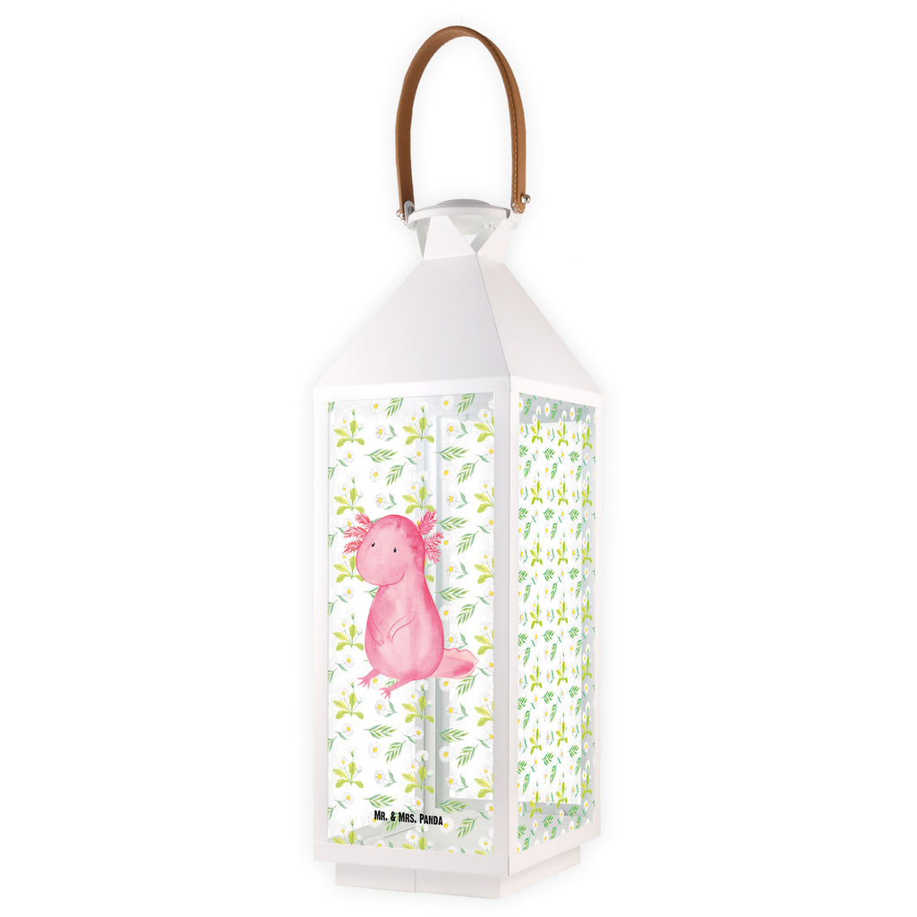 Deko Laterne Axolotl Gartenlampe, Gartenleuchte, Gartendekoration, Gartenlicht, Laterne  kleine Laternen, XXL Laternen, Laterne groß, Axolotl, Molch, Axolot, vergnügt, fröhlich, zufrieden, Lebensstil, Weisheit, Lebensweisheit, Liebe, Freundin