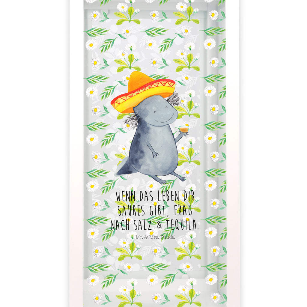 Deko Laterne Axolotl Tequila Axolotl, Mexico, Mexiko, Sombrero, Zitrone, Tequila, Motivation, Spruch, Schwanzlurch, Lurch, Lurche, Axolot, Feuerdrache, Feuersalamander Gartenlampe, Gartenleuchte, Gartendekoration, Gartenlicht, Laterne  kleine Laternen, XXL Laternen, Laterne groß,   Axolotl, Molch