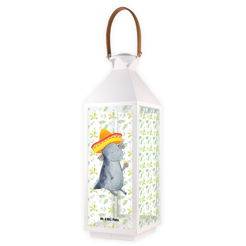 Deko Laterne Axolotl Tequila Axolotl, Mexico, Mexiko, Sombrero, Zitrone, Tequila, Motivation, Spruch, Schwanzlurch, Lurch, Lurche, Axolot, Feuerdrache, Feuersalamander Gartenlampe, Gartenleuchte, Gartendekoration, Gartenlicht, Laterne  kleine Laternen, XXL Laternen, Laterne groß,   Axolotl, Molch