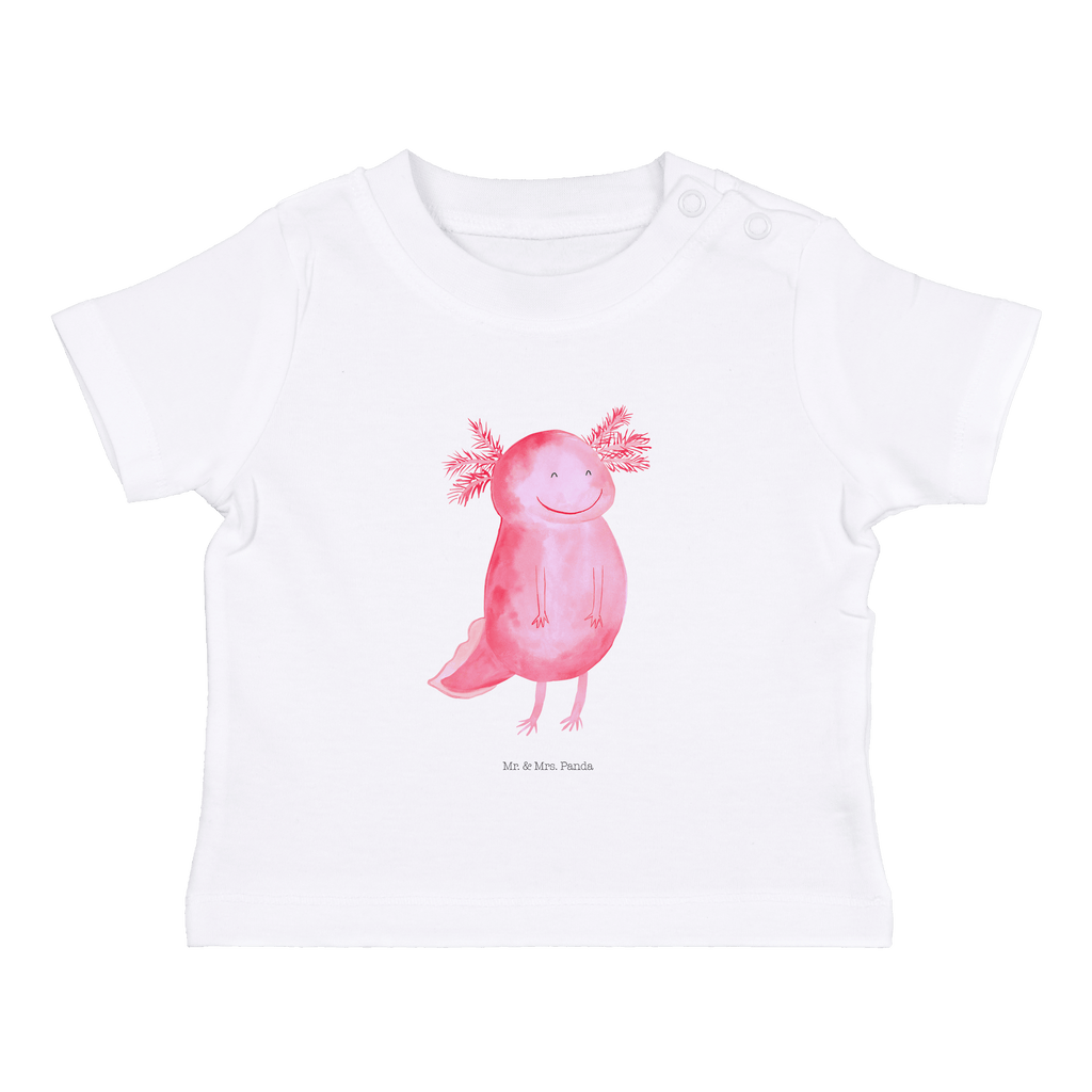 Organic Baby Shirt Axolotl glücklich Baby T-Shirt, Jungen Baby T-Shirt, Mädchen Baby T-Shirt, Shirt, Axolotl, Molch, Axolot, Schwanzlurch, Lurch, Lurche, Motivation, gute Laune