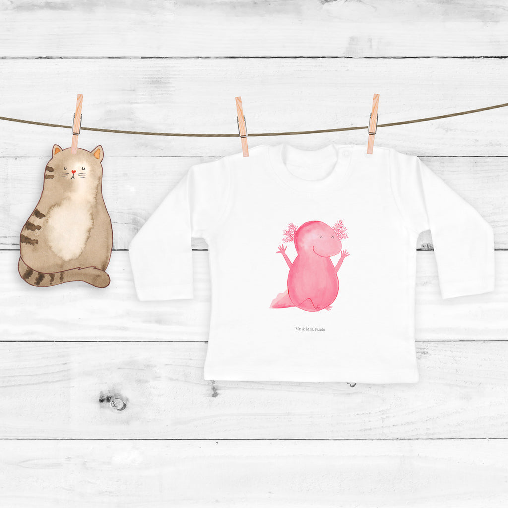 6-12 Monate Baby Longsleeve Axolotl Hurra Mädchen, Jungen, Baby, Longsleeve, Langarm, Bio, Kleidung, uni, Langarmshirt, Axolotl, Molch, Axolot, Schwanzlurch, Lurch, Lurche, fröhlich, Spaß, Freude, Motivation, Zufriedenheit
