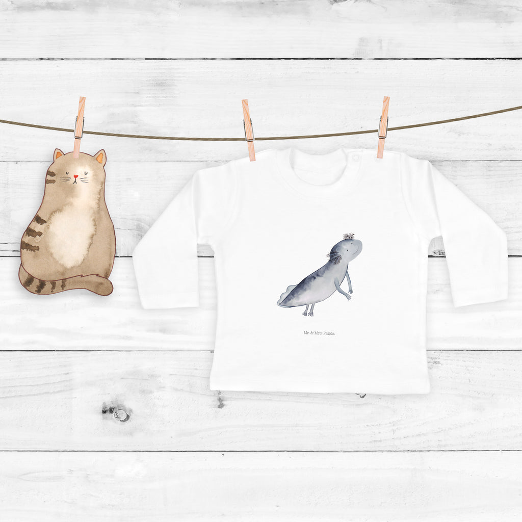 12-18 Monate Baby Longsleeve Axolotl schwimmt Mädchen, Jungen, Baby, Langarm, Bio, Kleidung, Axolotl, Molch, Axolot, Schwanzlurch, Lurch, Lurche, Problem, Probleme, Lösungen, Motivation