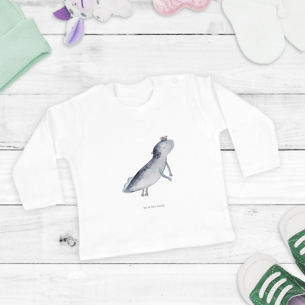 12-18 Monate Baby Longsleeve Axolotl schwimmt Mädchen, Jungen, Baby, Langarm, Bio, Kleidung, Axolotl, Molch, Axolot, Schwanzlurch, Lurch, Lurche, Problem, Probleme, Lösungen, Motivation
