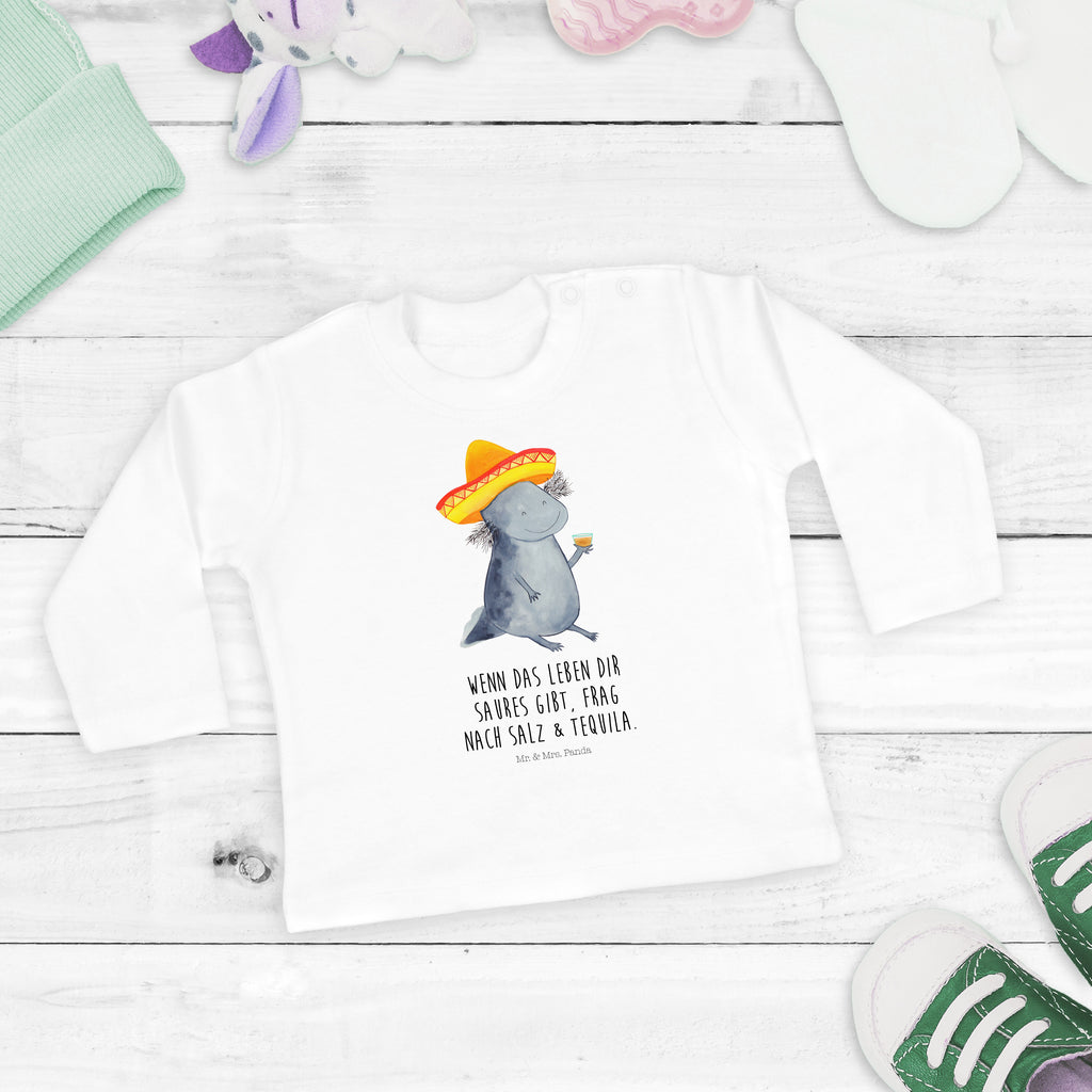 12-18 Monate Baby Longsleeve Axolotl Tequila Mädchen, Jungen, Baby, Langarm, Bio, Kleidung, Axolotl, Molch, Mexico, Mexiko, Sombrero, Zitrone, Tequila, Motivation, Spruch, Schwanzlurch, Lurch, Lurche, Axolot, Feuerdrache, Feuersalamander