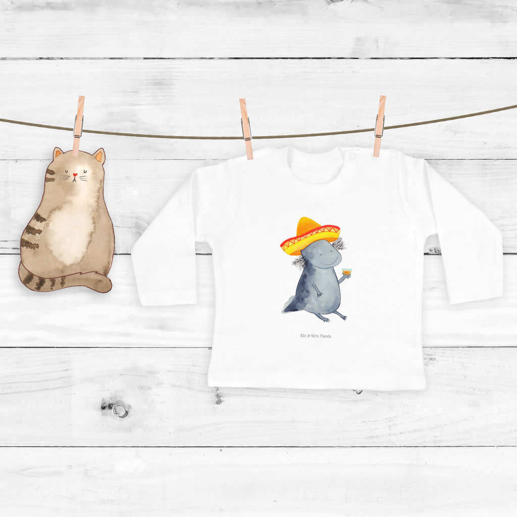 12-18 Monate Baby Longsleeve Axolotl Tequila Mädchen, Jungen, Baby, Langarm, Bio, Kleidung, Axolotl, Molch, Mexico, Mexiko, Sombrero, Zitrone, Tequila, Motivation, Spruch, Schwanzlurch, Lurch, Lurche, Axolot, Feuerdrache, Feuersalamander