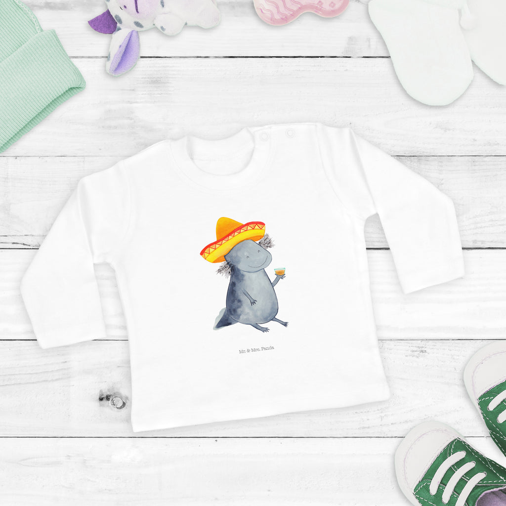 12-18 Monate Baby Longsleeve Axolotl Tequila Mädchen, Jungen, Baby, Langarm, Bio, Kleidung, Axolotl, Molch, Mexico, Mexiko, Sombrero, Zitrone, Tequila, Motivation, Spruch, Schwanzlurch, Lurch, Lurche, Axolot, Feuerdrache, Feuersalamander