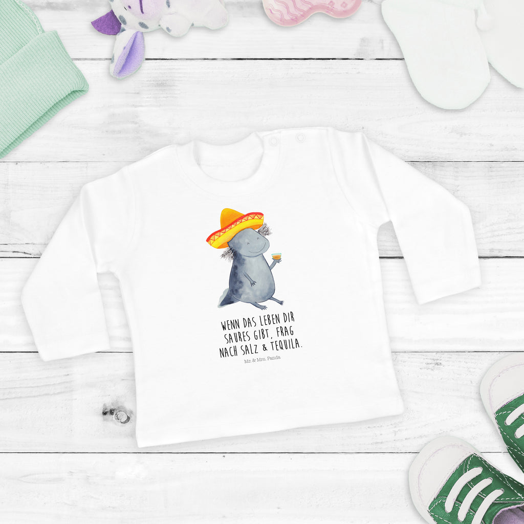 18-24 Monate Baby Longsleeve Axolotl Tequila Mädchen, Jungen, Baby, Langarm, Bio, Kleidung, Longsleeve, Axolotl, Molch, Mexico, Mexiko, Sombrero, Zitrone, Tequila, Motivation, Spruch, Schwanzlurch, Lurch, Lurche, Axolot, Feuerdrache, Feuersalamander
