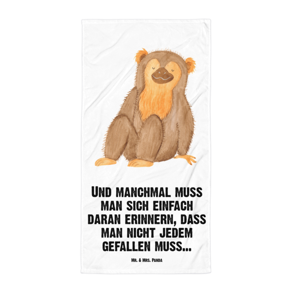 XL Badehandtuch Affe Handtuch, Badetuch, Duschtuch, Strandtuch, Saunatuch, Afrika, Wildtiere, Affe, Äffchen, Affen, Selbstliebe, Respekt, Motivation, Selbstachtung, Liebe, Selbstbewusstsein, Selfcare
