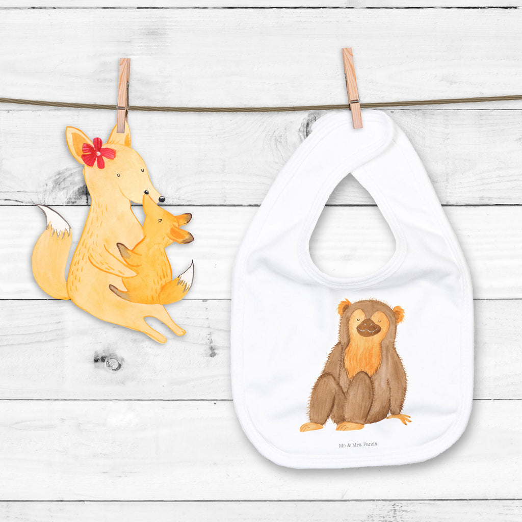 Organic Babylätzchen Affe Baby, Lätzchen, Spucktuch, Sabberlätzchen, Klettlätzchen, Babygeschenk, Baby Lätzchen, Geschenk für Geburt, Geschenk zur Geburt, Baby Spucktuch, Babyausstattung, Geschenkidee für Babyparty, Afrika, Wildtiere, Affe, Äffchen, Affen, Selbstliebe, Respekt, Motivation, Selbstachtung, Liebe, Selbstbewusstsein, Selfcare