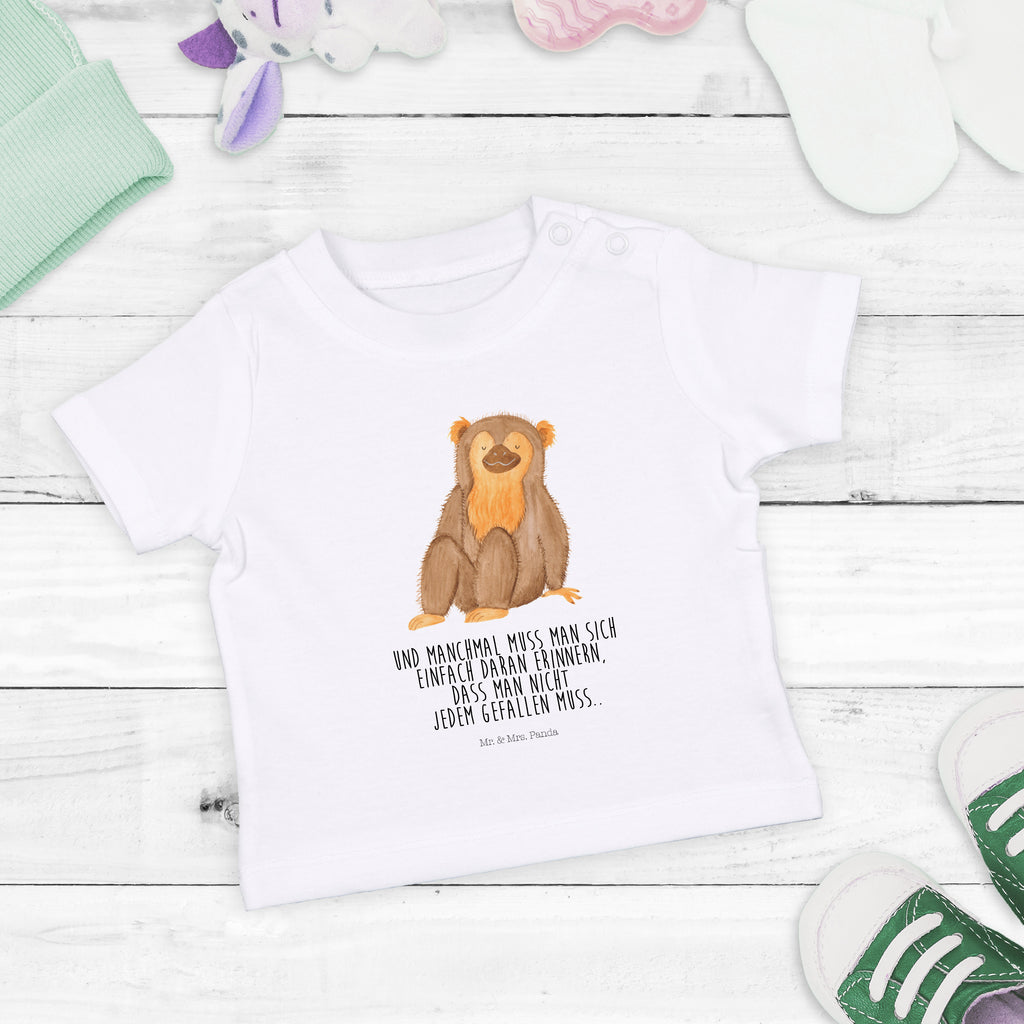 Organic Baby Shirt Affe Baby T-Shirt, Jungen Baby T-Shirt, Mädchen Baby T-Shirt, Shirt, Afrika, Wildtiere, Affe, Äffchen, Affen, Selbstliebe, Respekt, Motivation, Selbstachtung, Liebe, Selbstbewusstsein, Selfcare
