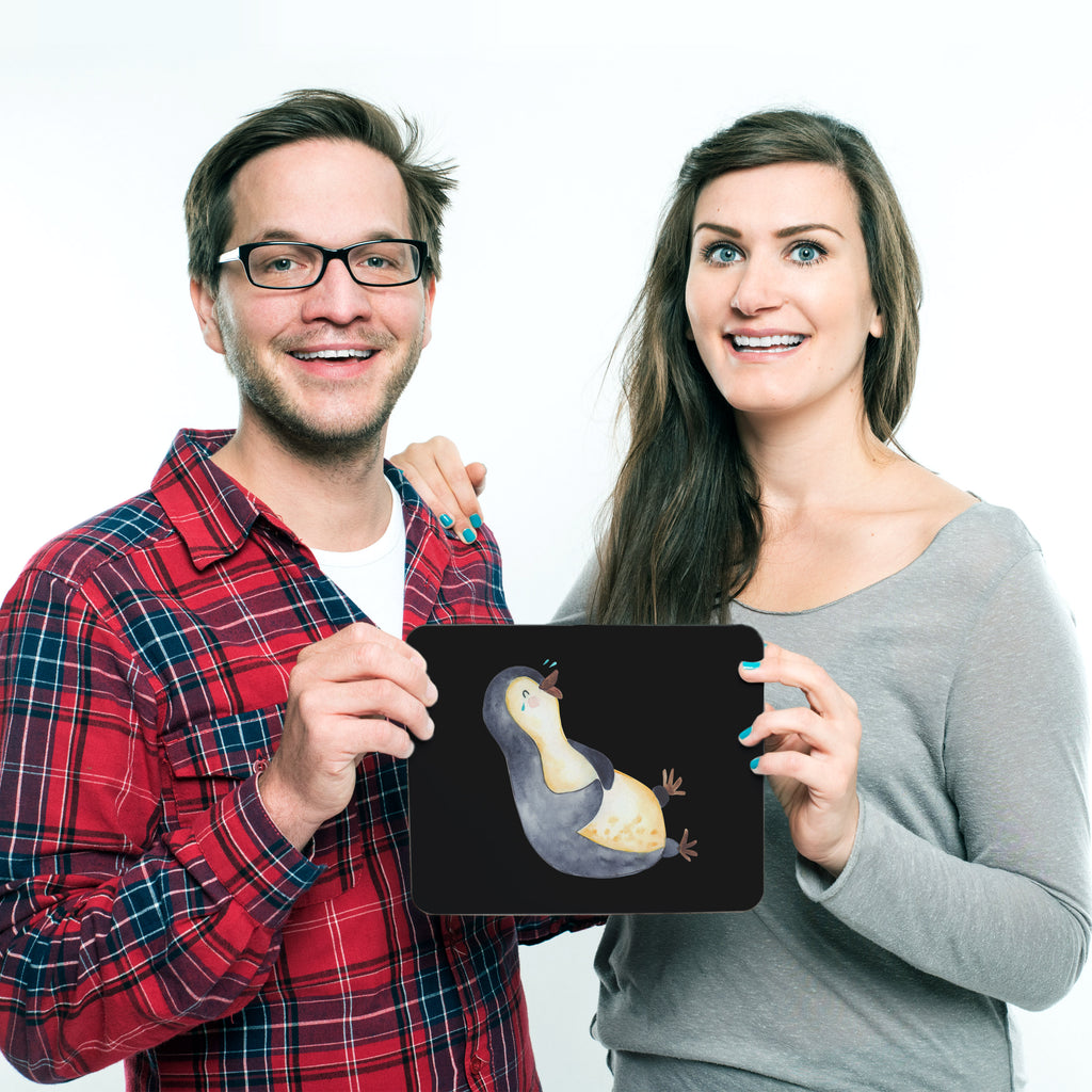 Mauspad Pinguin lachend Mousepad, Computer zubehör, Büroausstattung, PC Zubehör, Arbeitszimmer, Mauspad, Einzigartiges Mauspad, Designer Mauspad, Pinguin, Pinguine, lustiger Spruch, Optimismus, Fröhlich, Lachen, Humor, Fröhlichkeit