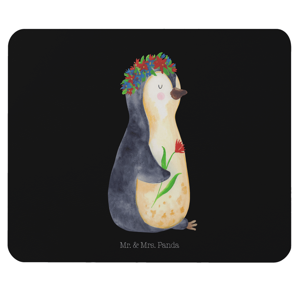 Mauspad Pinguin Blumenkranz Mousepad, Computer zubehör, Büroausstattung, PC Zubehör, Arbeitszimmer, Mauspad, Einzigartiges Mauspad, Designer Mauspad, Pinguin, Pinguine, Blumenkranz, Universum, Leben, Wünsche, Ziele, Lebensziele, Motivation, Lebenslust, Liebeskummer, Geschenkidee
