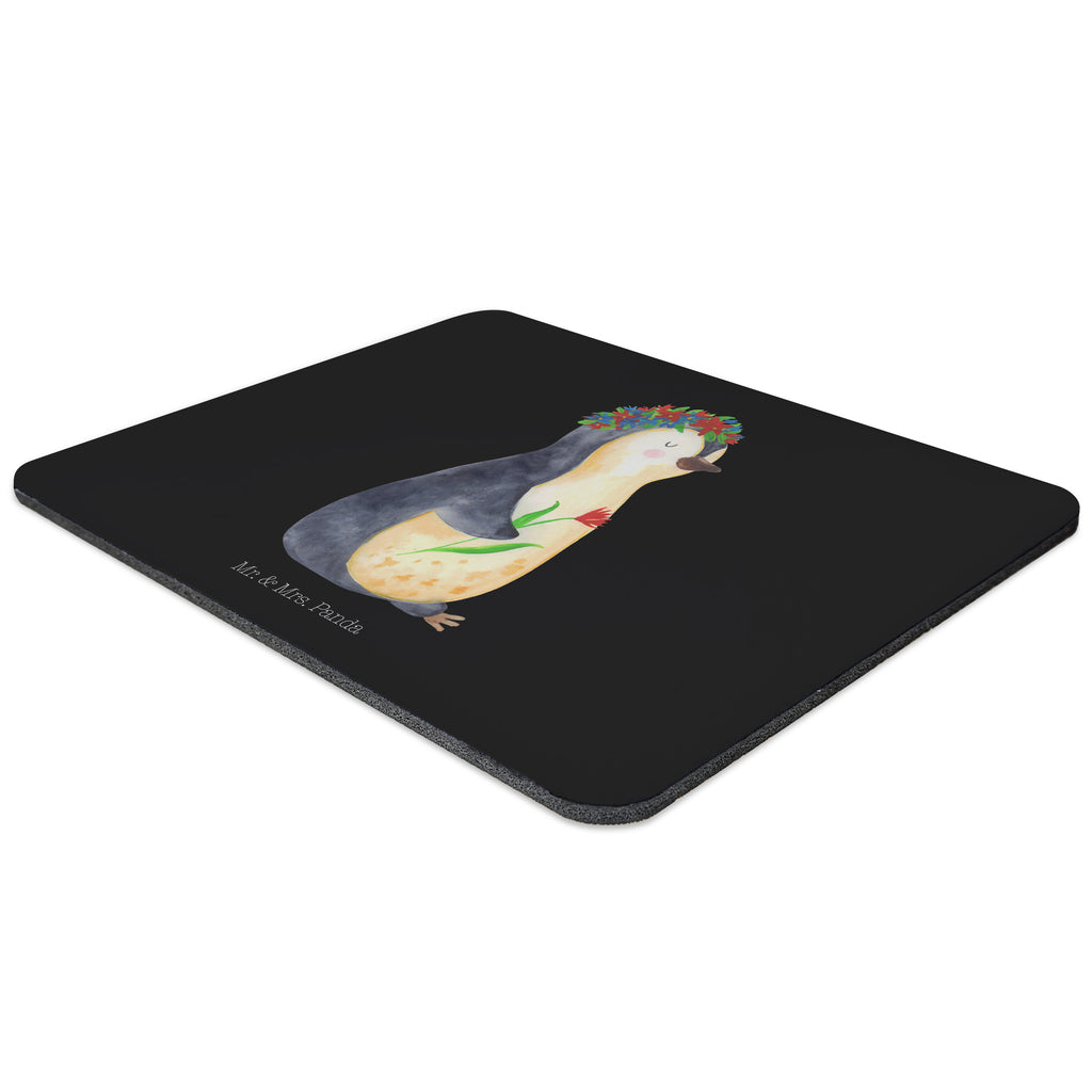 Mauspad Pinguin Blumenkranz Mousepad, Computer zubehör, Büroausstattung, PC Zubehör, Arbeitszimmer, Mauspad, Einzigartiges Mauspad, Designer Mauspad, Pinguin, Pinguine, Blumenkranz, Universum, Leben, Wünsche, Ziele, Lebensziele, Motivation, Lebenslust, Liebeskummer, Geschenkidee