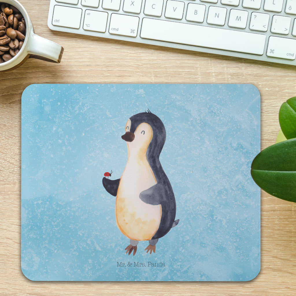 Mauspad Pinguin Marienkäfer Mousepad, Computer zubehör, Büroausstattung, PC Zubehör, Arbeitszimmer, Mauspad, Einzigartiges Mauspad, Designer Mauspad, Pinguin, Pinguine, Marienkäfer, Liebe, Wunder, Glück, Freude, Lebensfreude