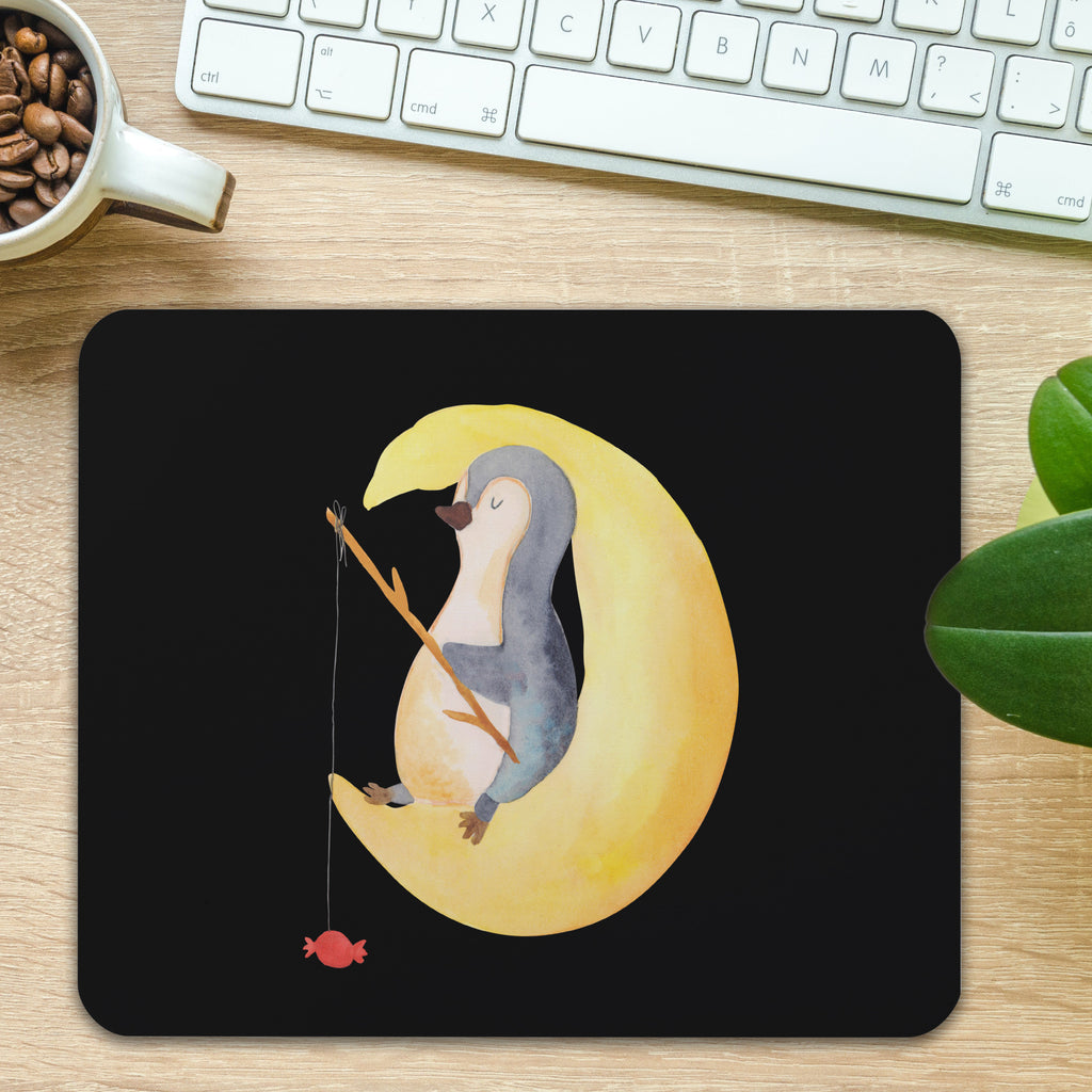 Mauspad Pinguin Mond Mousepad, Computer zubehör, Büroausstattung, PC Zubehör, Arbeitszimmer, Mauspad, Einzigartiges Mauspad, Designer Mauspad, Pinguin, Pinguine, Spruch, schlafen, Nachtruhe, Einschlafen, Schlafzimmer, Schlafstörungen, Gästezimmer