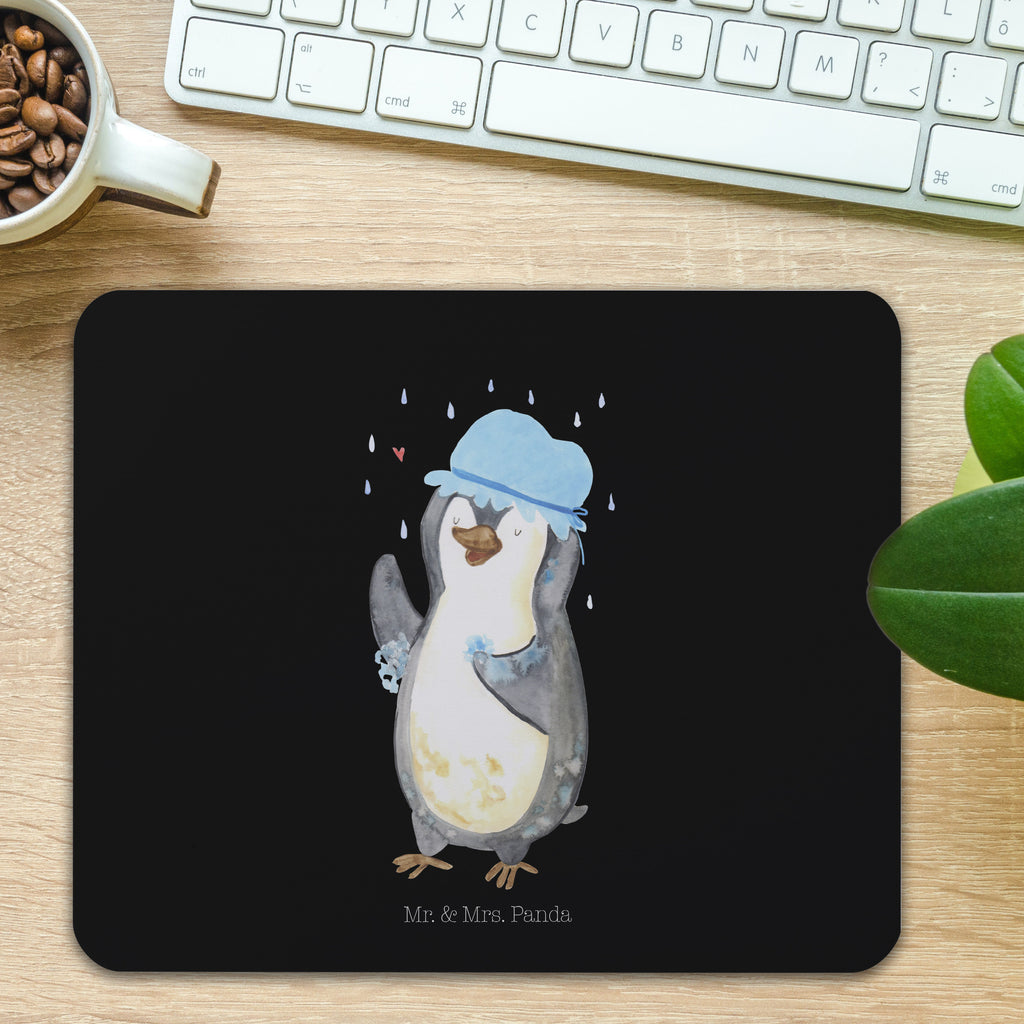 Mauspad Pinguin duscht Mousepad, Computer zubehör, Büroausstattung, PC Zubehör, Arbeitszimmer, Mauspad, Einzigartiges Mauspad, Designer Mauspad, Pinguin, Pinguine, Dusche, duschen, Lebensmotto, Motivation, Neustart, Neuanfang, glücklich sein