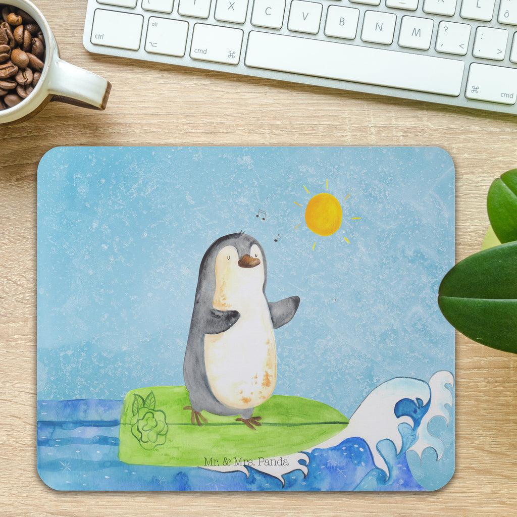Mauspad Pinguin Surfer Mousepad, Computer zubehör, Büroausstattung, PC Zubehör, Arbeitszimmer, Mauspad, Einzigartiges Mauspad, Designer Mauspad, Pinguin, Pinguine, surfen, Surfer, Hawaii, Urlaub, Wellen, Wellen reiten, Portugal