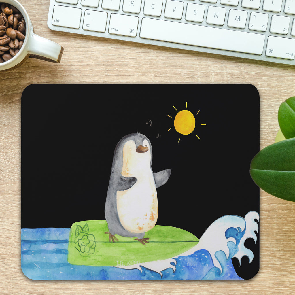Mauspad Pinguin Surfer Mousepad, Computer zubehör, Büroausstattung, PC Zubehör, Arbeitszimmer, Mauspad, Einzigartiges Mauspad, Designer Mauspad, Pinguin, Pinguine, surfen, Surfer, Hawaii, Urlaub, Wellen, Wellen reiten, Portugal