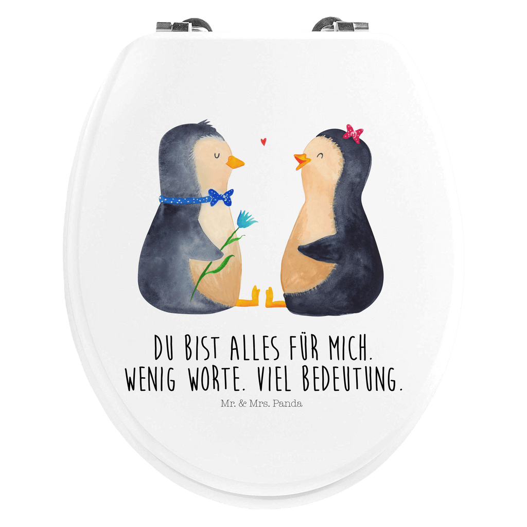 Motiv WC Sitz Pinguin Pärchen Klobrille, Klodeckel, Toilettendeckel, WC-Sitz, Toilette, Pinguin, Pinguine, Liebe, Liebespaar, Liebesbeweis, Liebesgeschenk, Verlobung, Jahrestag, Hochzeitstag, Hochzeit, Hochzeitsgeschenk, große Liebe, Traumpaar