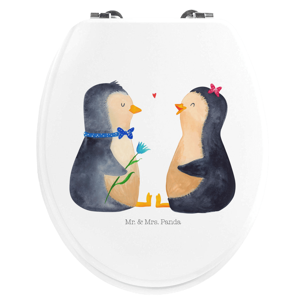 Motiv WC Sitz Pinguin Pärchen Klobrille, Klodeckel, Toilettendeckel, WC-Sitz, Toilette, Pinguin, Pinguine, Liebe, Liebespaar, Liebesbeweis, Liebesgeschenk, Verlobung, Jahrestag, Hochzeitstag, Hochzeit, Hochzeitsgeschenk, große Liebe, Traumpaar