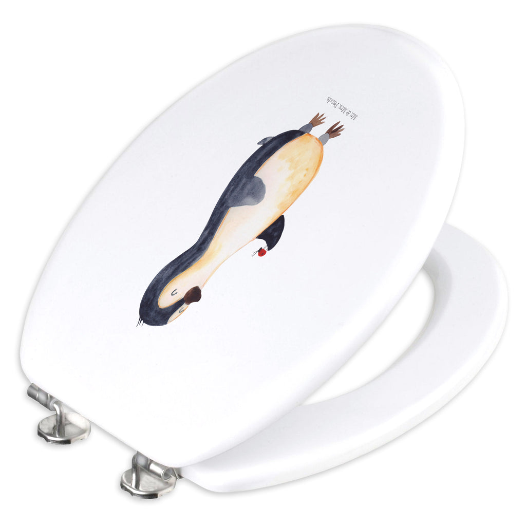 Motiv WC Sitz Pinguin Marienkäfer Klobrille, Klodeckel, Toilettendeckel, WC-Sitz, Toilette, Pinguin, Pinguine, Marienkäfer, Liebe, Wunder, Glück, Freude, Lebensfreude