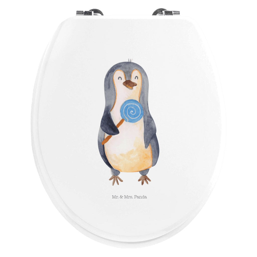 Motiv WC Sitz Pinguin Lolli Klobrille, Klodeckel, Toilettendeckel, WC-Sitz, Toilette, Pinguin, Pinguine, Lolli, Süßigkeiten, Blödsinn, Spruch, Rebell, Gauner, Ganove, Rabauke