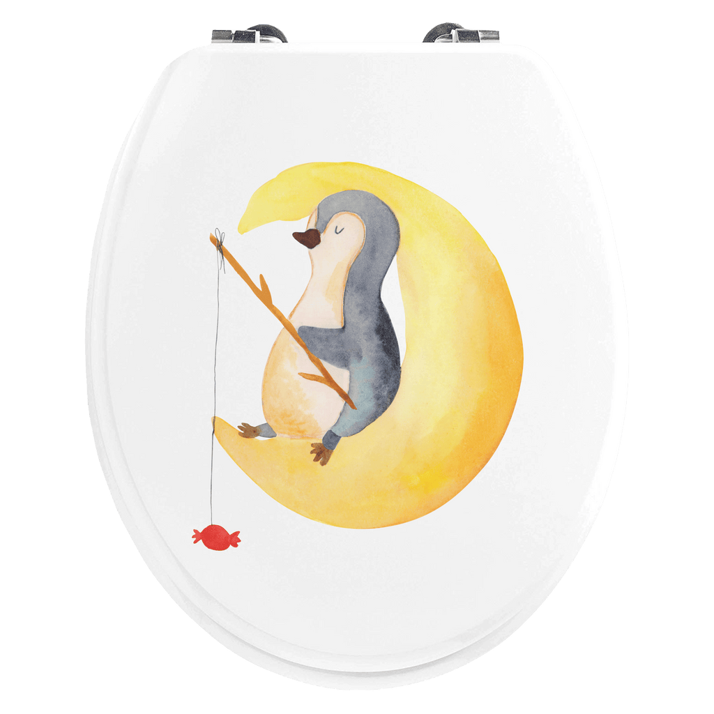 Motiv WC Sitz Pinguin Mond Klobrille, Klodeckel, Toilettendeckel, WC-Sitz, Toilette, Pinguin, Pinguine, Spruch, schlafen, Nachtruhe, Einschlafen, Schlafzimmer, Schlafstörungen, Gästezimmer