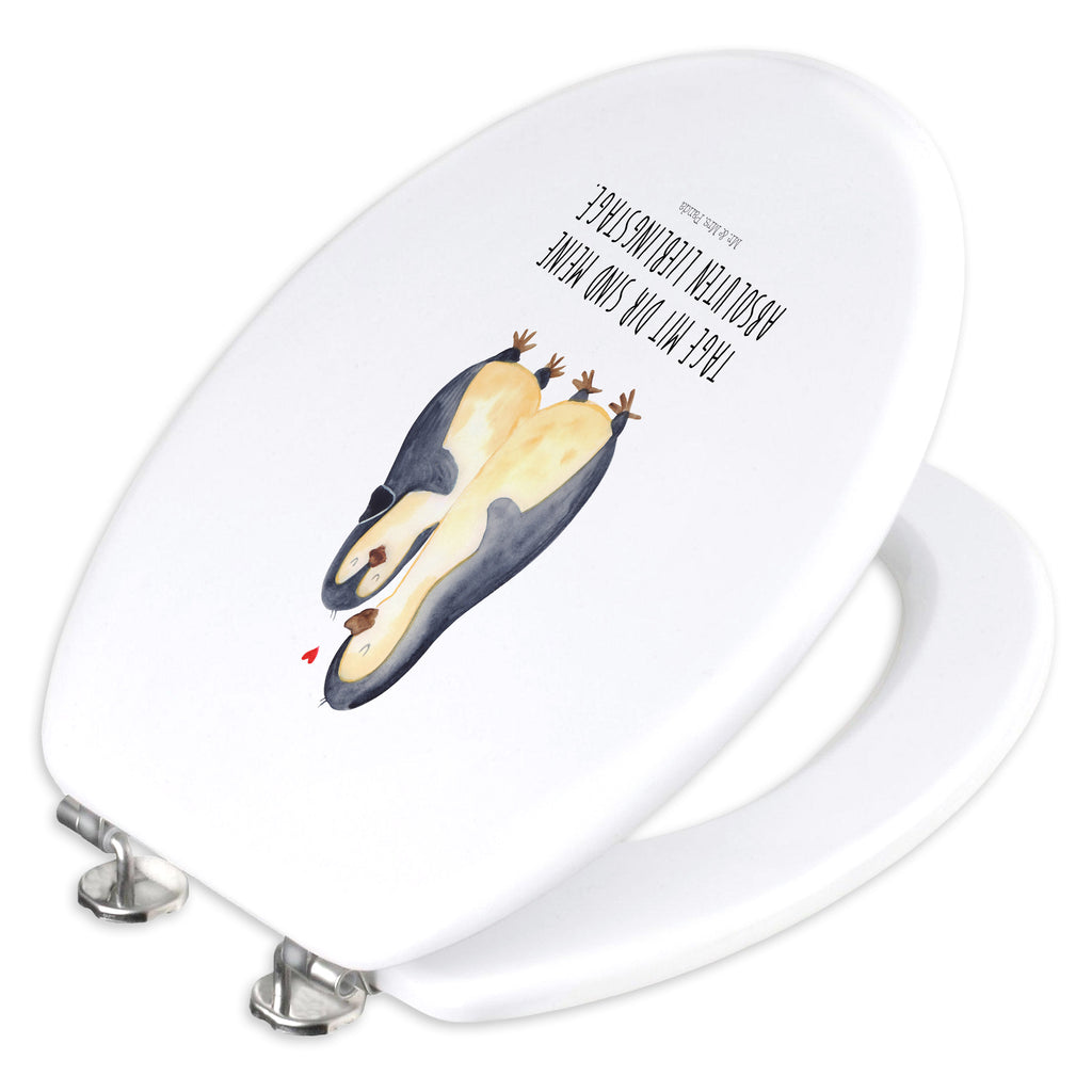 Motiv WC Sitz Pinguin umarmend Klobrille, Klodeckel, Toilettendeckel, WC-Sitz, Toilette, Pinguin, Liebe, Liebespaar, Liebesbeweis, Liebesgeschenk, Verlobung, Jahrestag, Hochzeitstag, Hochzeit, Hochzeitsgeschenk