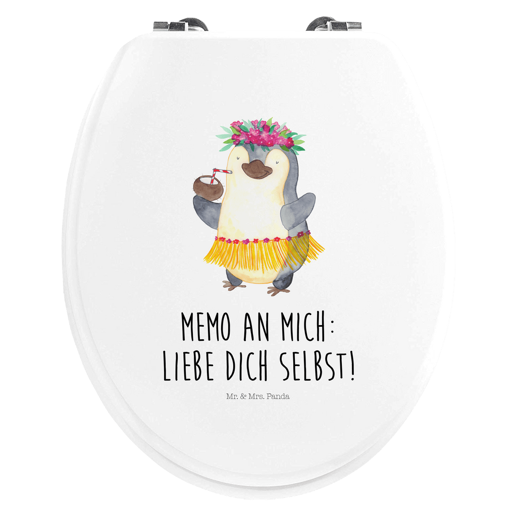 Motiv WC Sitz Pinguin Kokosnuss Klobrille, Klodeckel, Toilettendeckel, WC-Sitz, Toilette, Pinguin, Aloha, Hawaii, Urlaub, Kokosnuss, Pinguine