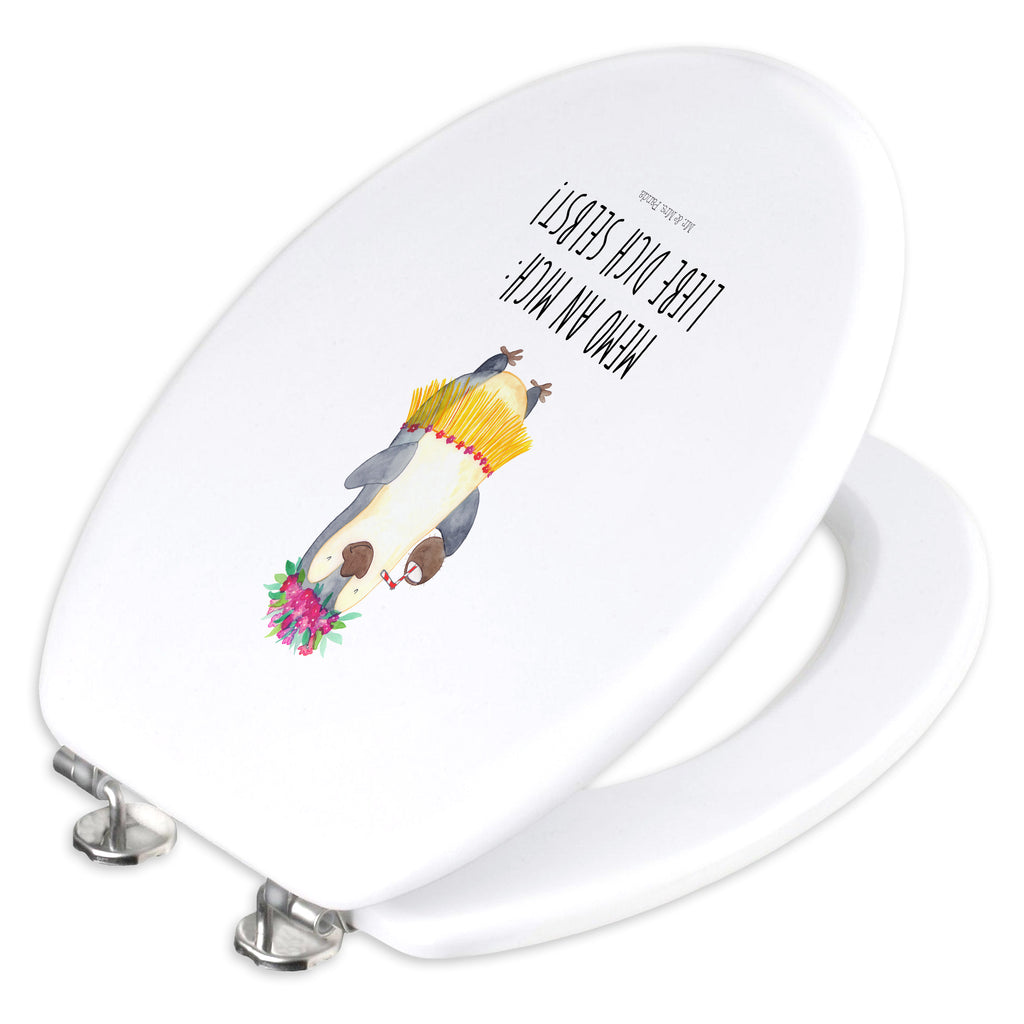 Motiv WC Sitz Pinguin Kokosnuss Klobrille, Klodeckel, Toilettendeckel, WC-Sitz, Toilette, Pinguin, Aloha, Hawaii, Urlaub, Kokosnuss, Pinguine