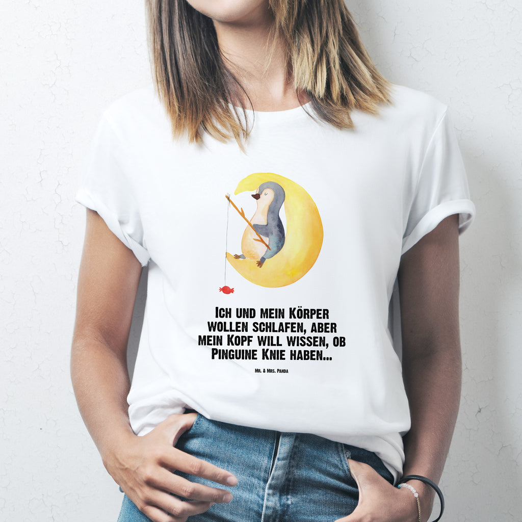Größe M T-Shirt Pinguin Mond T-Shirt, Shirt, Tshirt, Lustiges T-Shirt, T-Shirt mit Spruch, Party, Junggesellenabschied, Jubiläum, Geburstag, Herrn, Damen, Männer, Frauen, Schlafshirt, Nachthemd, Sprüche, Pinguin, Pinguine, Spruch, schlafen, Nachtruhe, Einschlafen, Schlafzimmer, Schlafstörungen, Gästezimmer