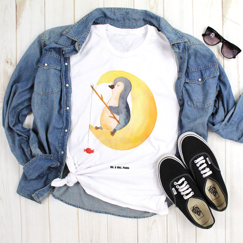 Größe M T-Shirt Pinguin Mond T-Shirt, Shirt, Tshirt, Lustiges T-Shirt, T-Shirt mit Spruch, Party, Junggesellenabschied, Jubiläum, Geburstag, Herrn, Damen, Männer, Frauen, Schlafshirt, Nachthemd, Sprüche, Pinguin, Pinguine, Spruch, schlafen, Nachtruhe, Einschlafen, Schlafzimmer, Schlafstörungen, Gästezimmer