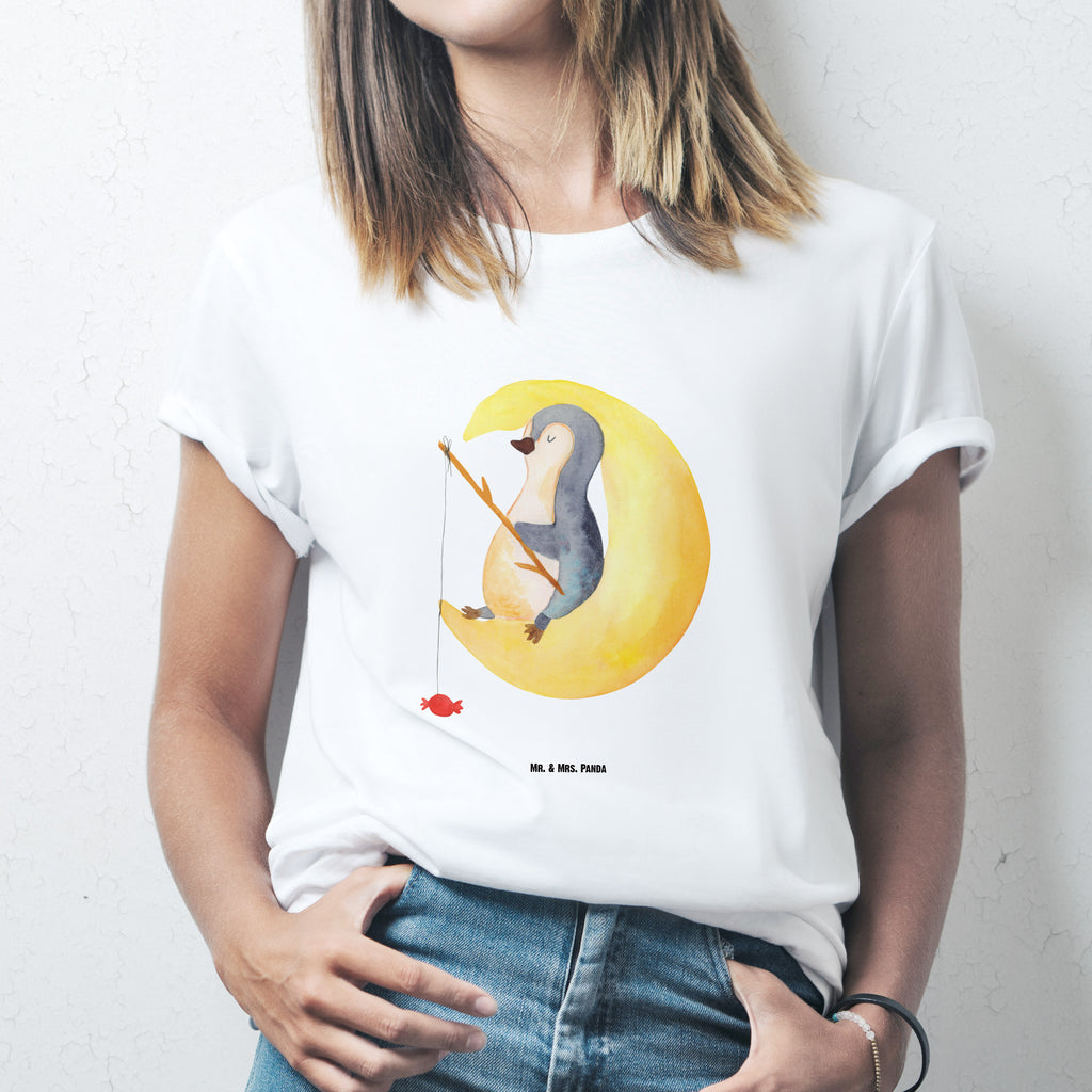 Größe M T-Shirt Pinguin Mond T-Shirt, Shirt, Tshirt, Lustiges T-Shirt, T-Shirt mit Spruch, Party, Junggesellenabschied, Jubiläum, Geburstag, Herrn, Damen, Männer, Frauen, Schlafshirt, Nachthemd, Sprüche, Pinguin, Pinguine, Spruch, schlafen, Nachtruhe, Einschlafen, Schlafzimmer, Schlafstörungen, Gästezimmer